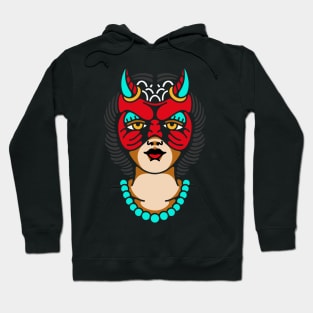 Lady devil mask Hoodie